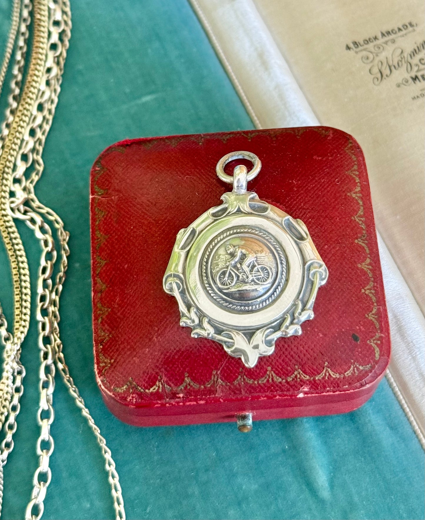 Cycling Fob Medal | Hallmarked Sterling Silver