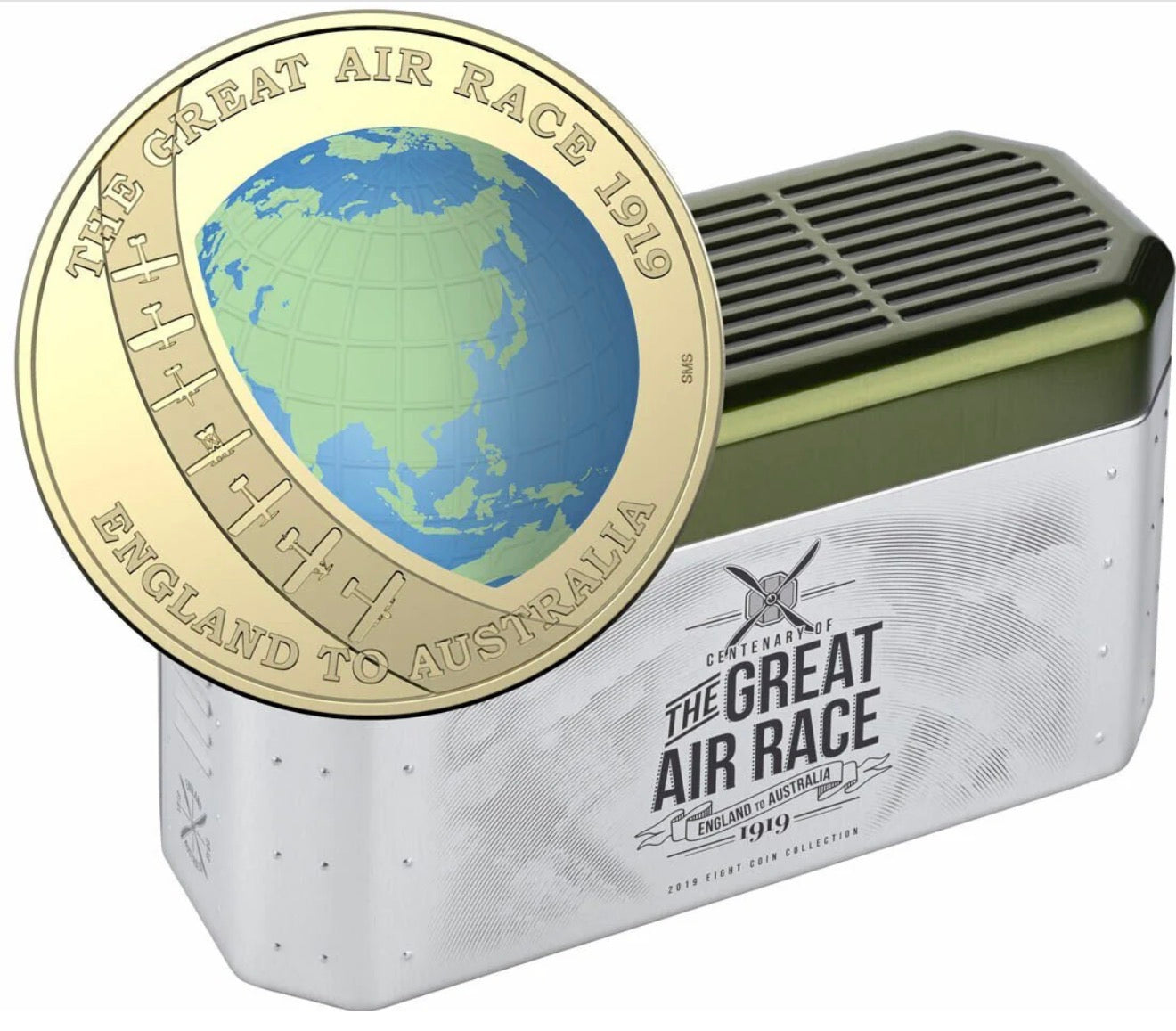 2019 England to Australia Great Air Race Eight-Coin Set