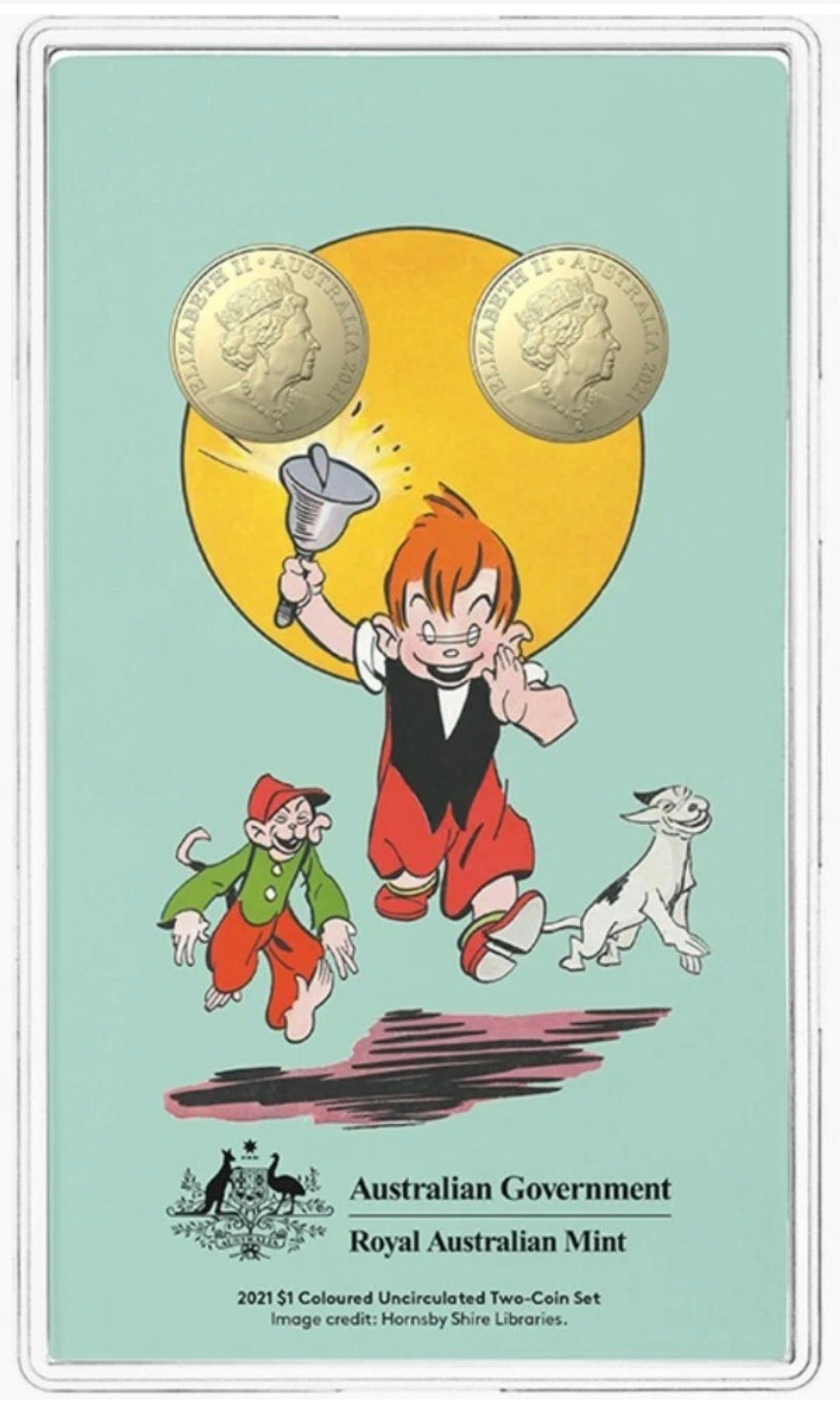 2021 Centenary of Ginger Meggs Coloured $1 Two-Coin Set – Royal Australian Mint