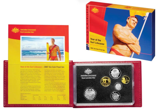 2007 Six Coin Proof Set – Year of the Surf Lifesaver | Royal Australian Mint