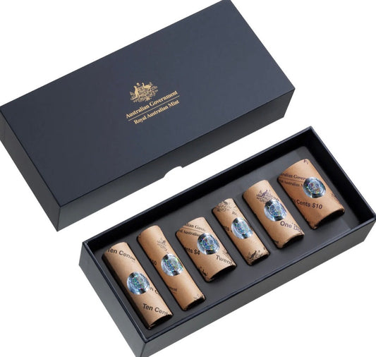 2024 - King Charles III Australian Standard Circulating Designs Australian Decimal Mint Six Roll Set