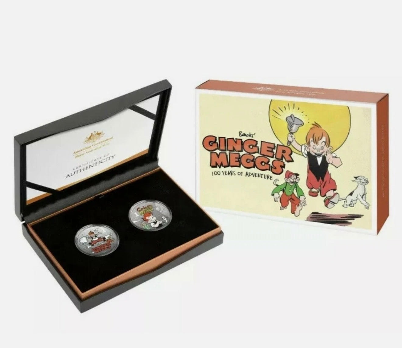 2021 Centenary of Ginger Meggs Coloured ½oz Silver $1 Two-Coin Set – Royal Australian Mint