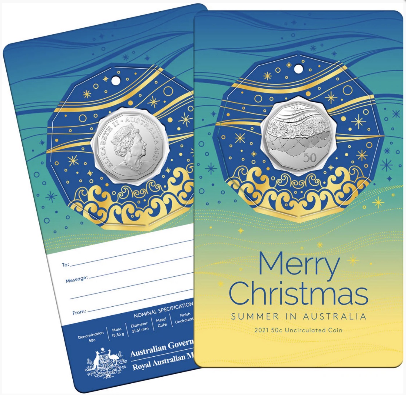 2021 Royal Australian Mint Summer in Australia 5 Coin 50 Cent Set
