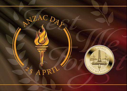 2024 Perth Mint Anzac Day $1 Uncirculated Coin on Card