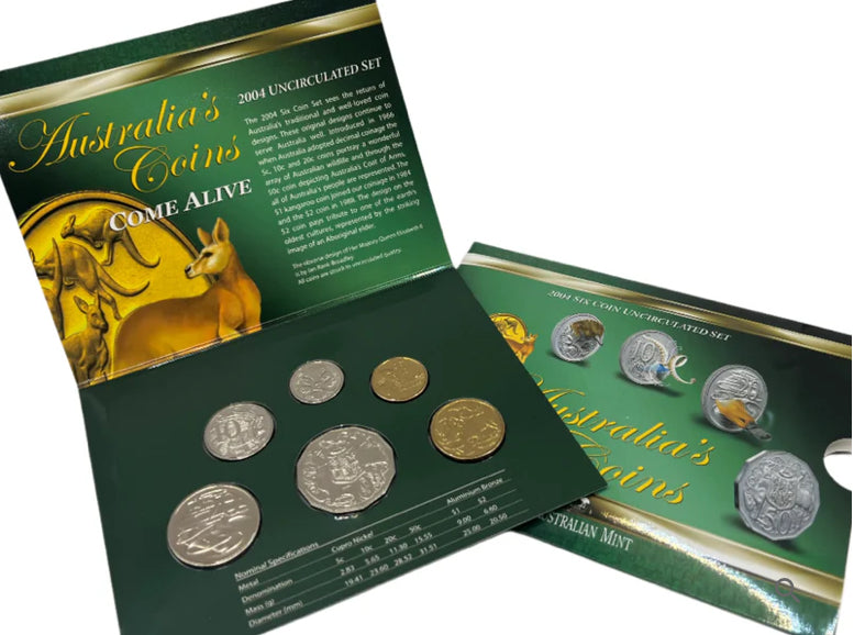 2004 Royal Australian Mint Come Alive Uncirculated Six Coin Set