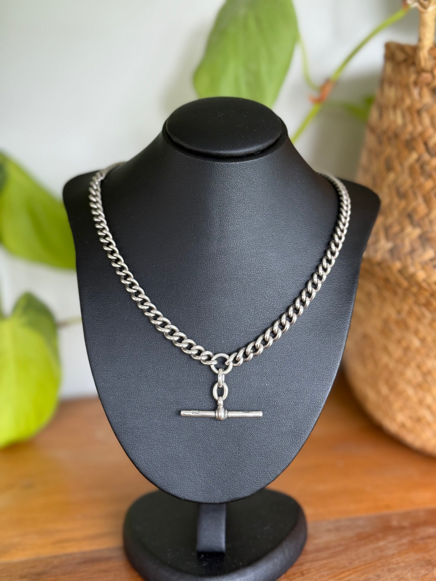Antique Sterling Silver Fob Chain Necklace | Circa 1880’s Australian