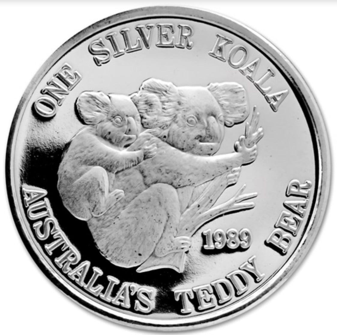 1989 New Queensland Mint 1oz Silver Koala