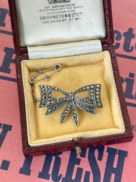 Lega Marcasite Sterling Silver Brooch | Australian Vintage