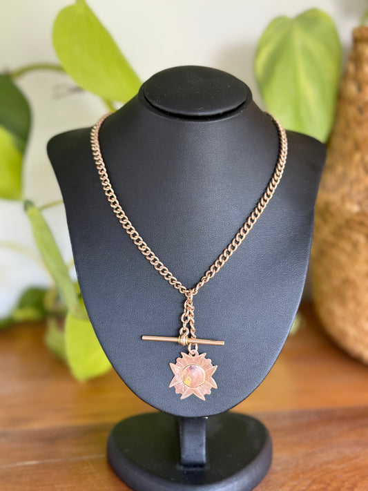 Antique 9ct Rose Gold Australian Fob Chain Necklace | Circa 1900s | 42.5cm
