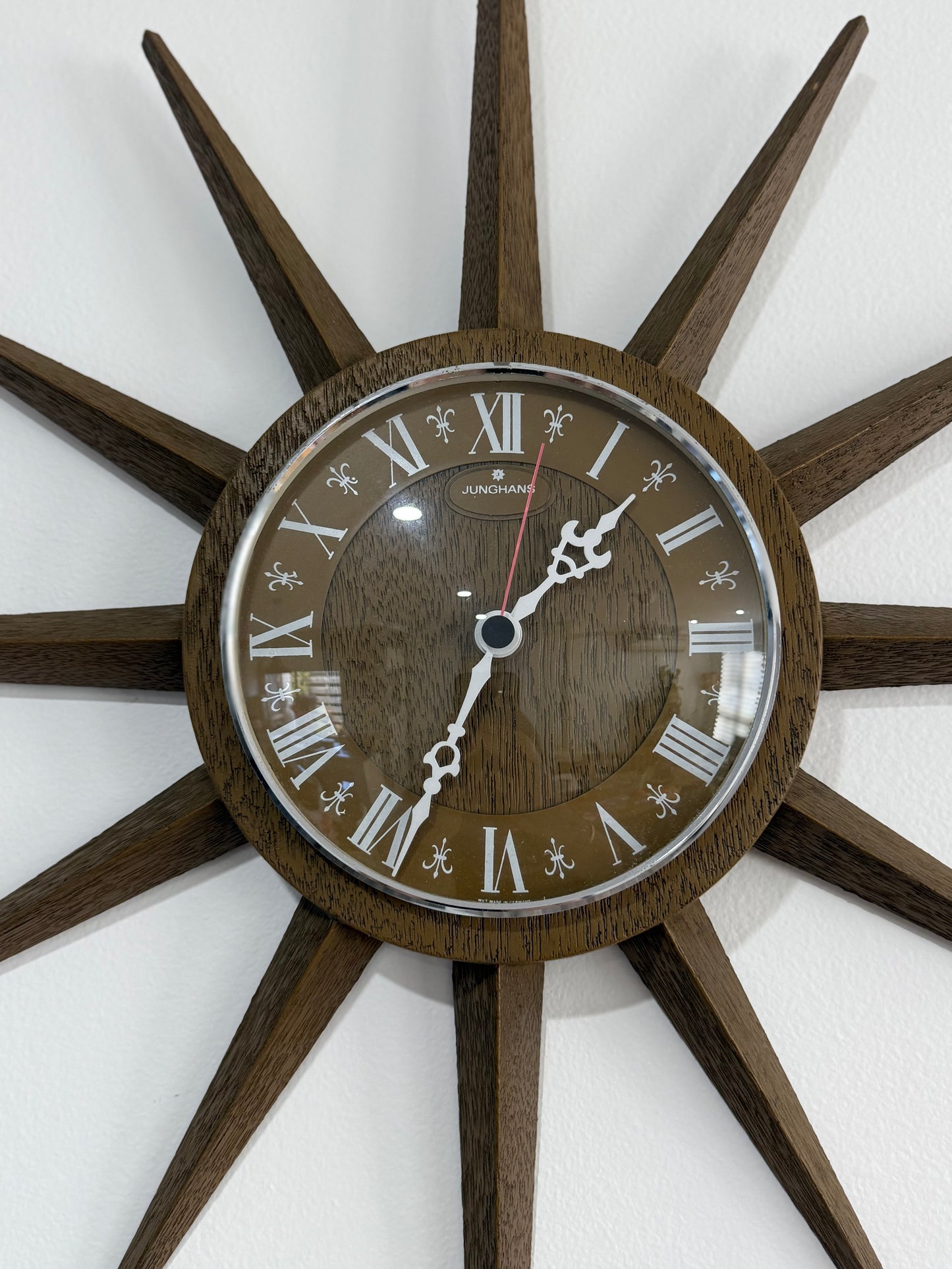 Vintage Junghans Starburst Clock | German Made | Mid Century Modern | Working Order