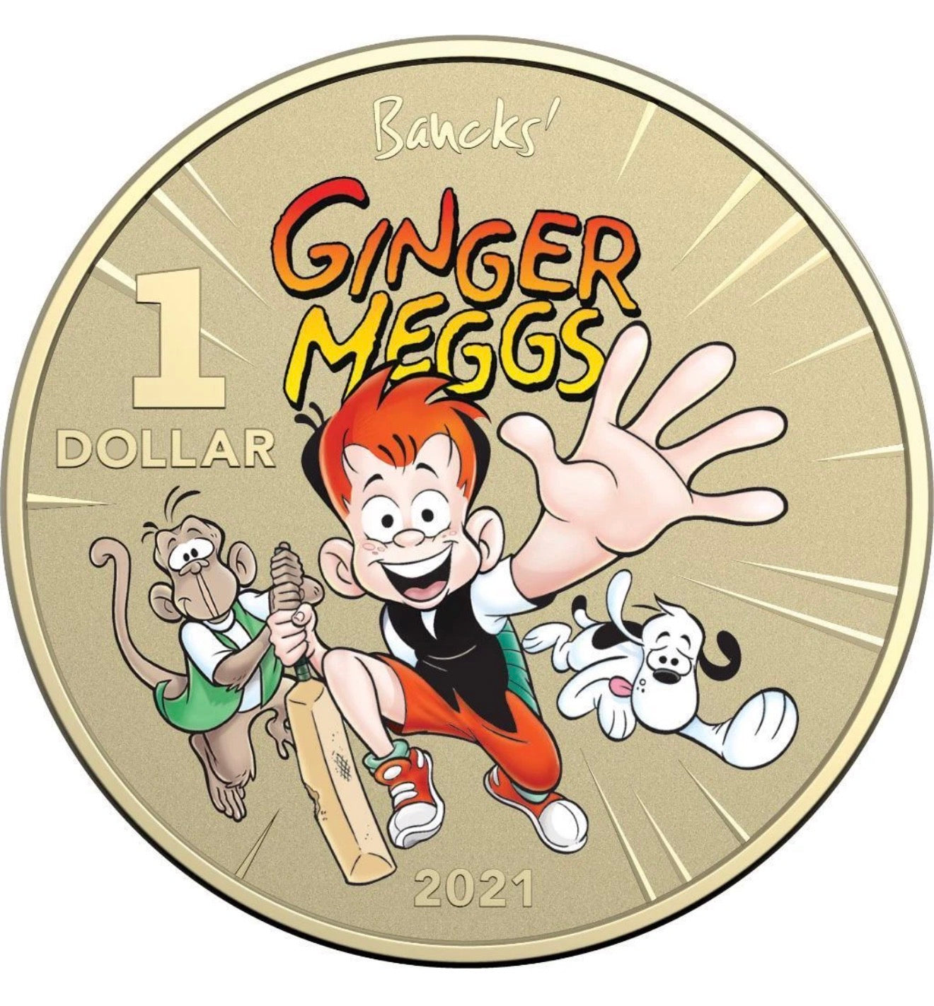 2021 Centenary of Ginger Meggs Coloured $1 Two-Coin Set – Royal Australian Mint