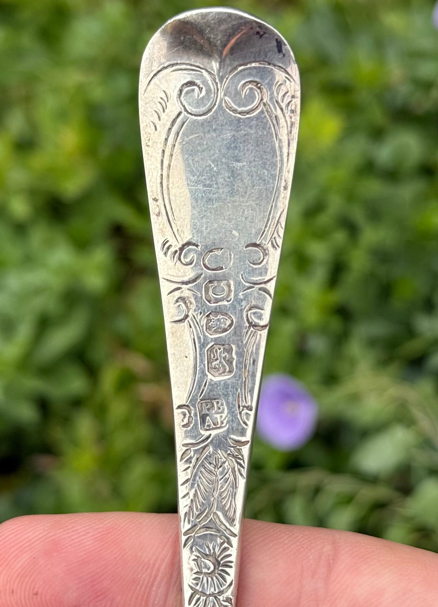 Hallmarked Silver 1798 - Jack the Green Repoussé Serving Spoon