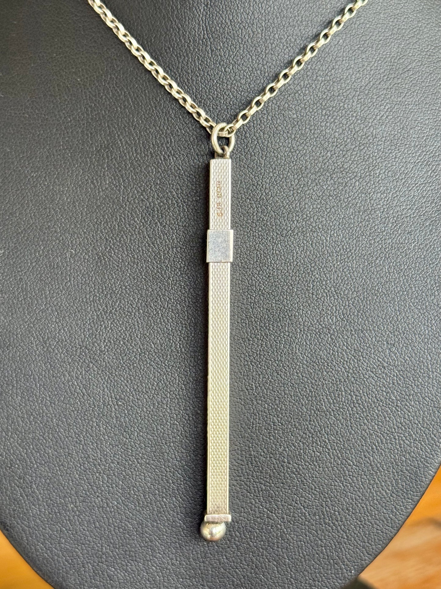 Hallmarked Sterling Silver retractable Cocktail Swizzel Stick | 1970 S J Rose & Son