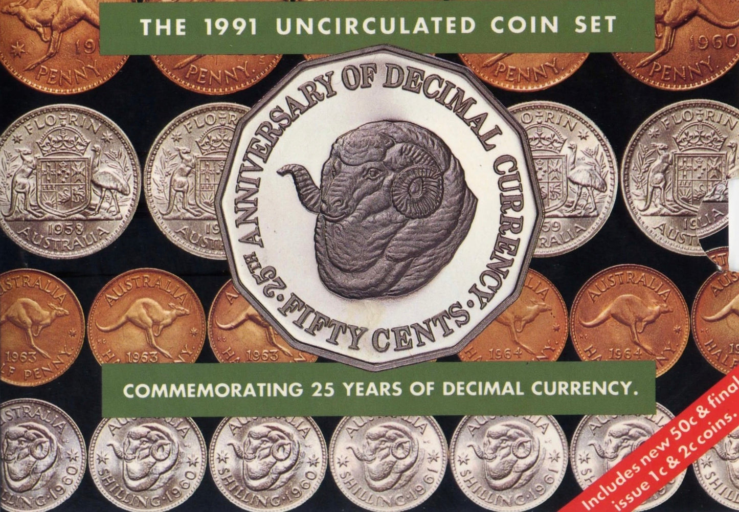 1991 Royal Australian Mint Uncirculated Coin Set – 25 Years of Decimal Currency