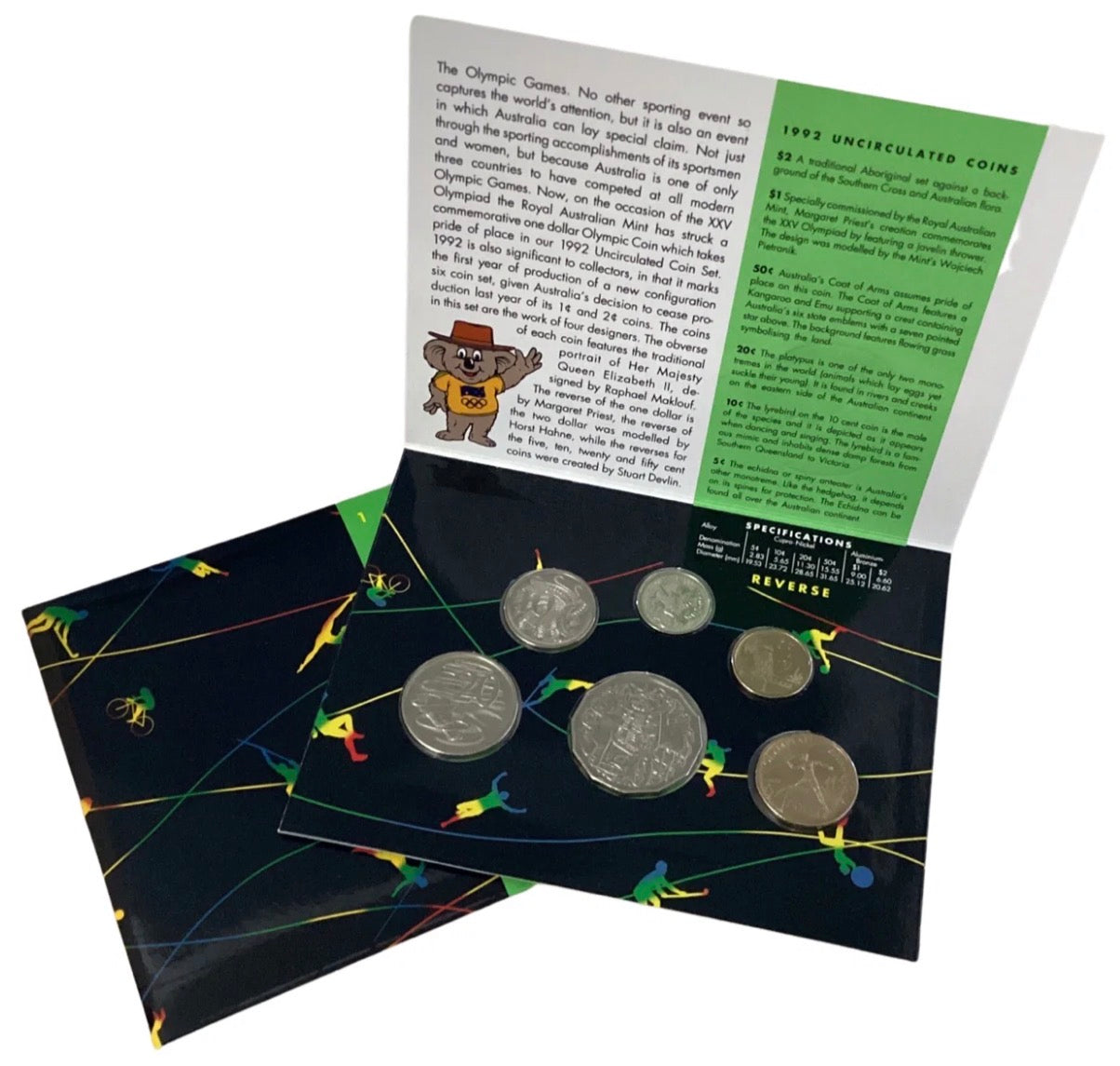 1992 Royal Australian Mint Uncirculated Coin Set – Barcelona Olympics
