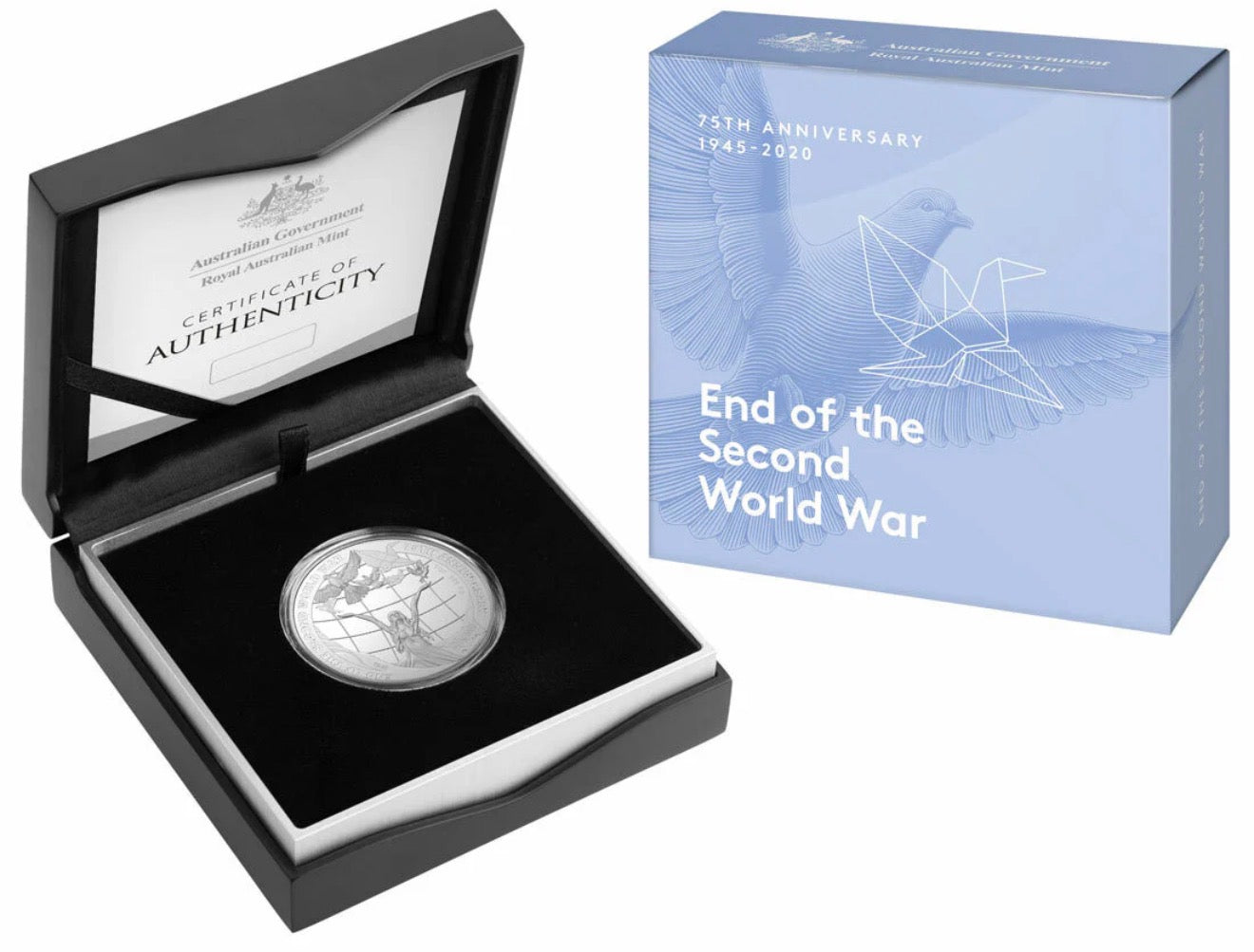 2020 75th Anniversary of the End of the Second World War $5 1oz Silver Proof Coin