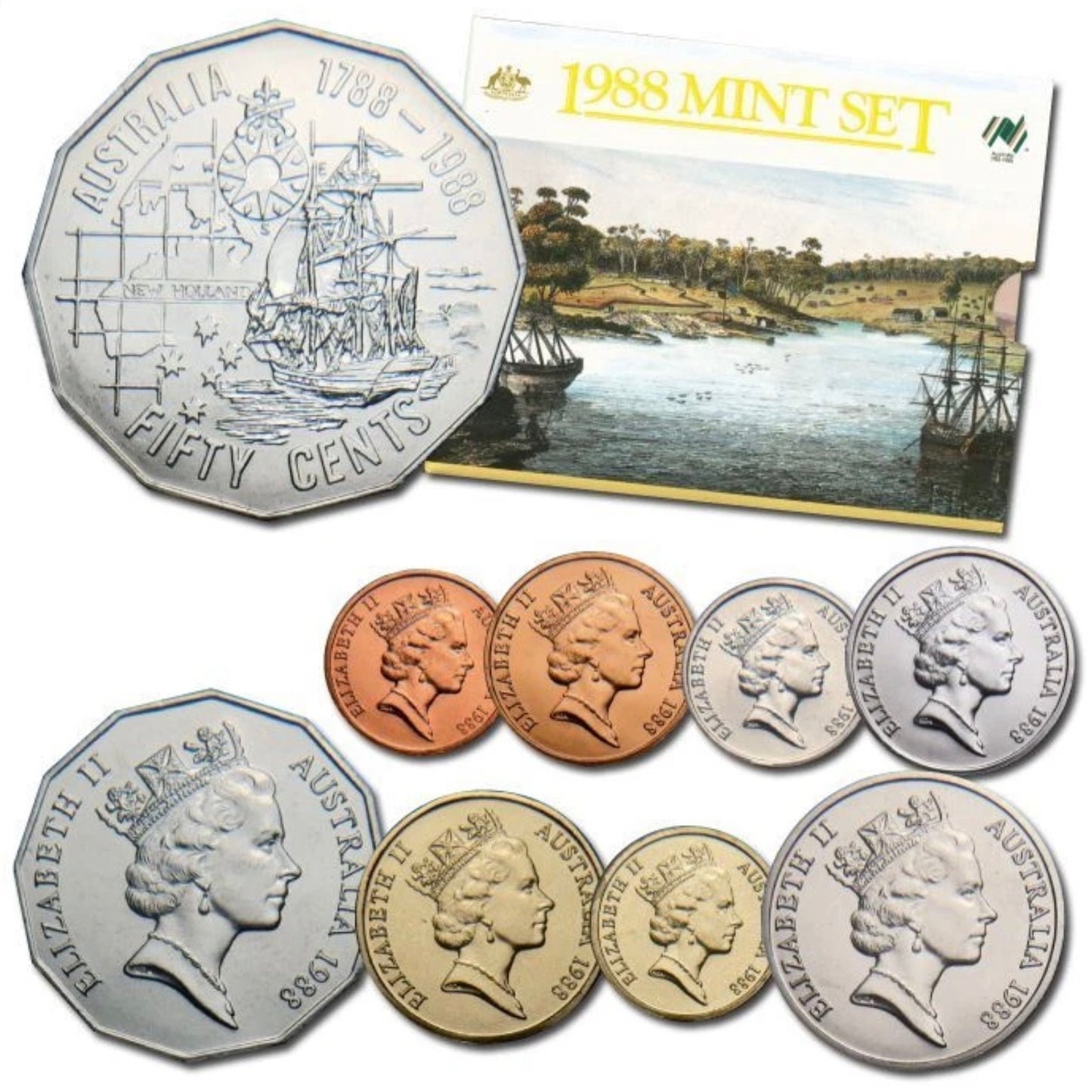 1988 Royal Australian Mint Uncirculated Coin Set – Australian Bicentenary