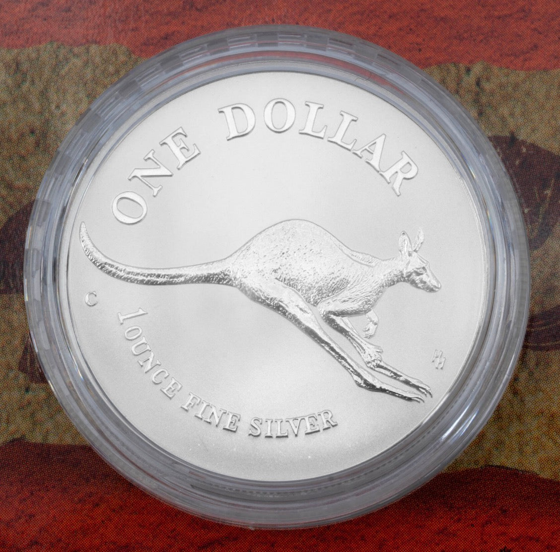 1994 Royal Australian Mint 1oz Silver Kangaroo Coin on Card