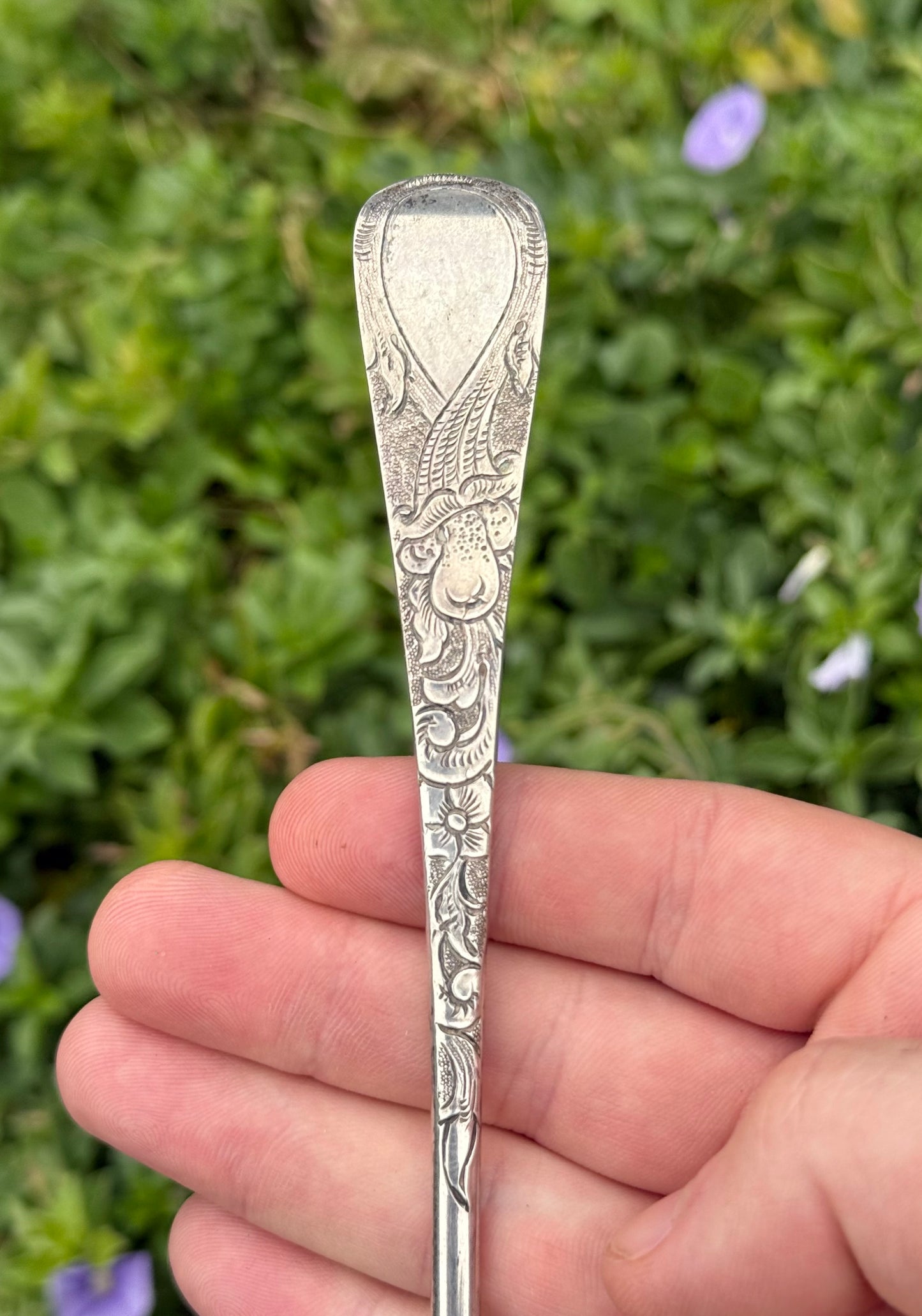 Hallmarked Silver 1798 - Jack the Green Repoussé Serving Spoon
