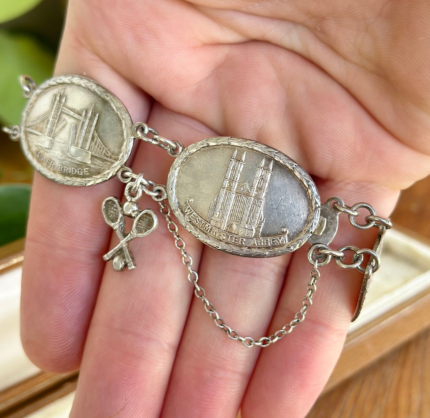 1945 Sterling Silver Landmark Bracelet by Lonwick Industries | Post-War London Icons