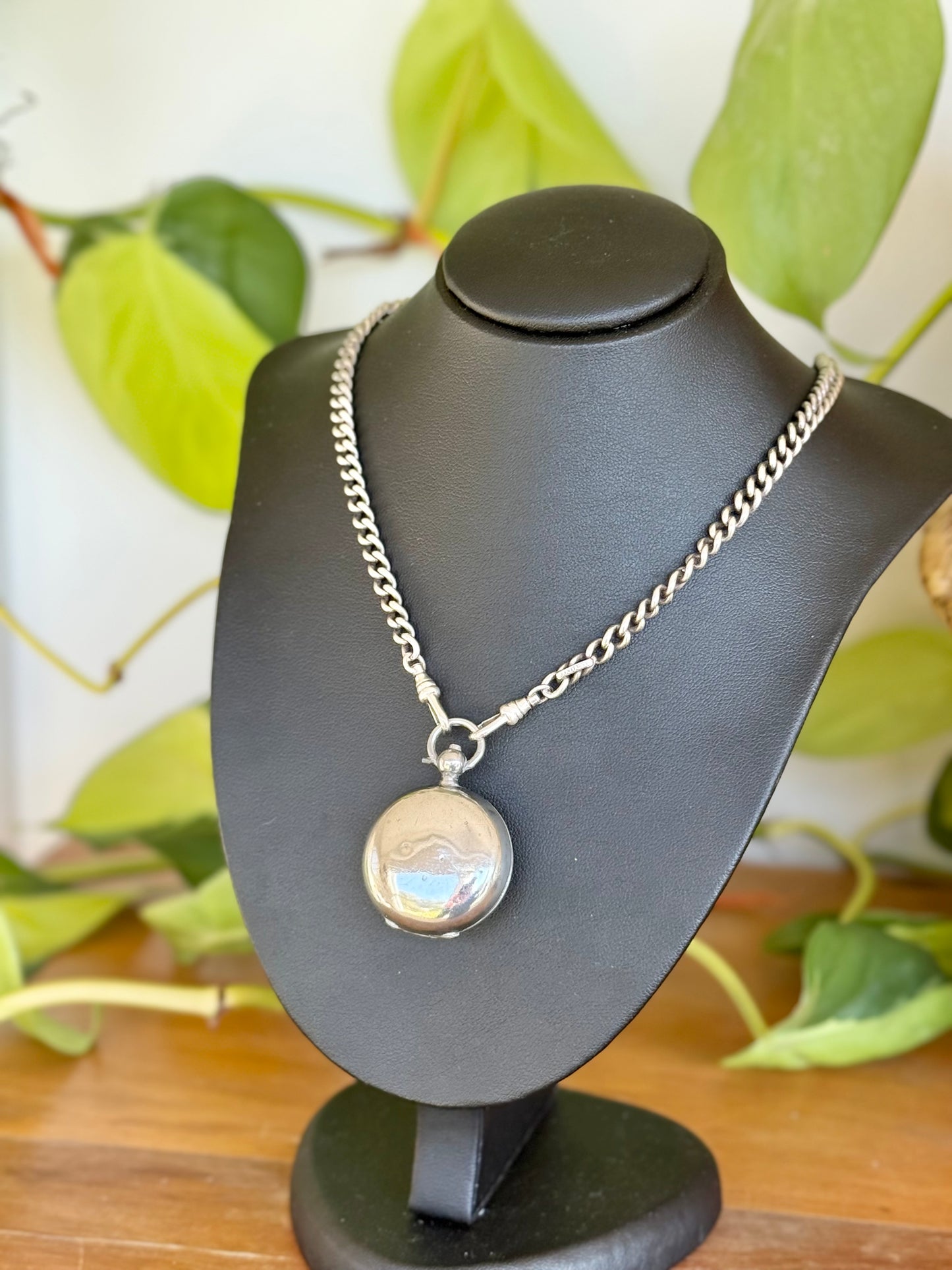 Hallmarked Silver Full Sovereign Case | Pendant Charm 1909 Birmingham