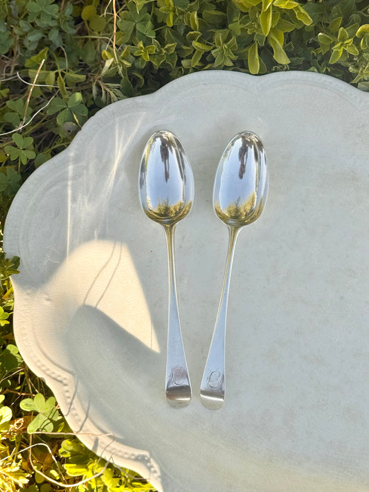 Hallmarked Sliver Serving Spoons | 1781 George Smith III London