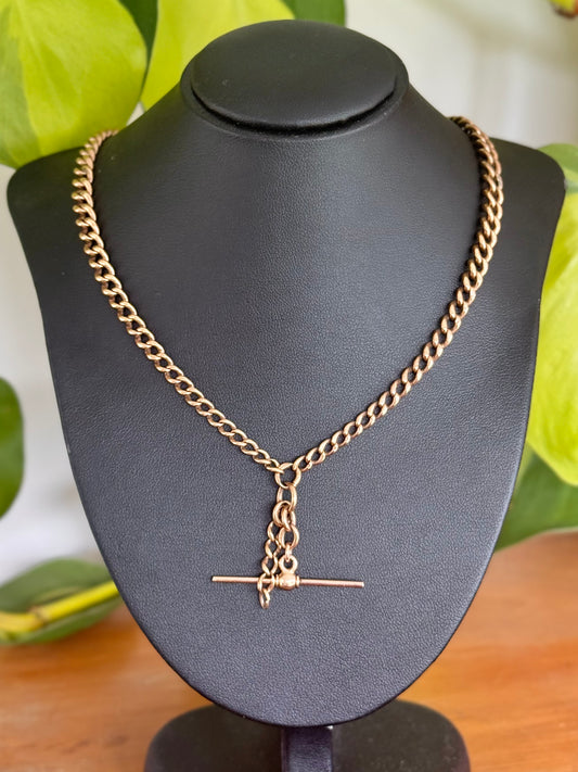 Graduated 9ct Rose Gold Australian Fob Chain – Stamped Every Link