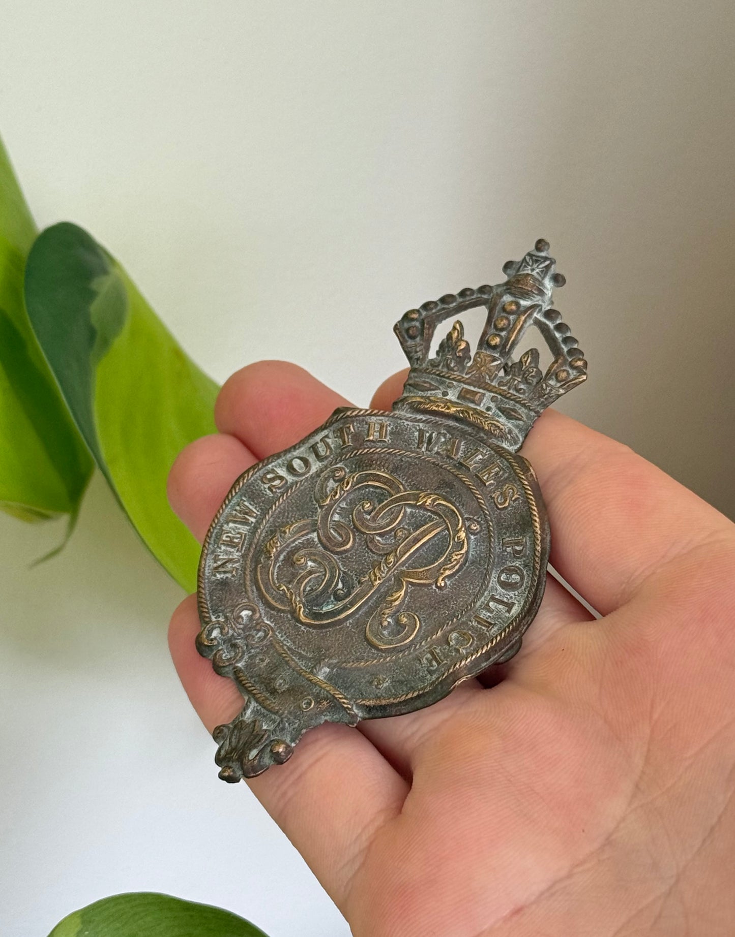 NSW Police Helmet Badge – King Edward VIII “E.R.” (Circa 1936)