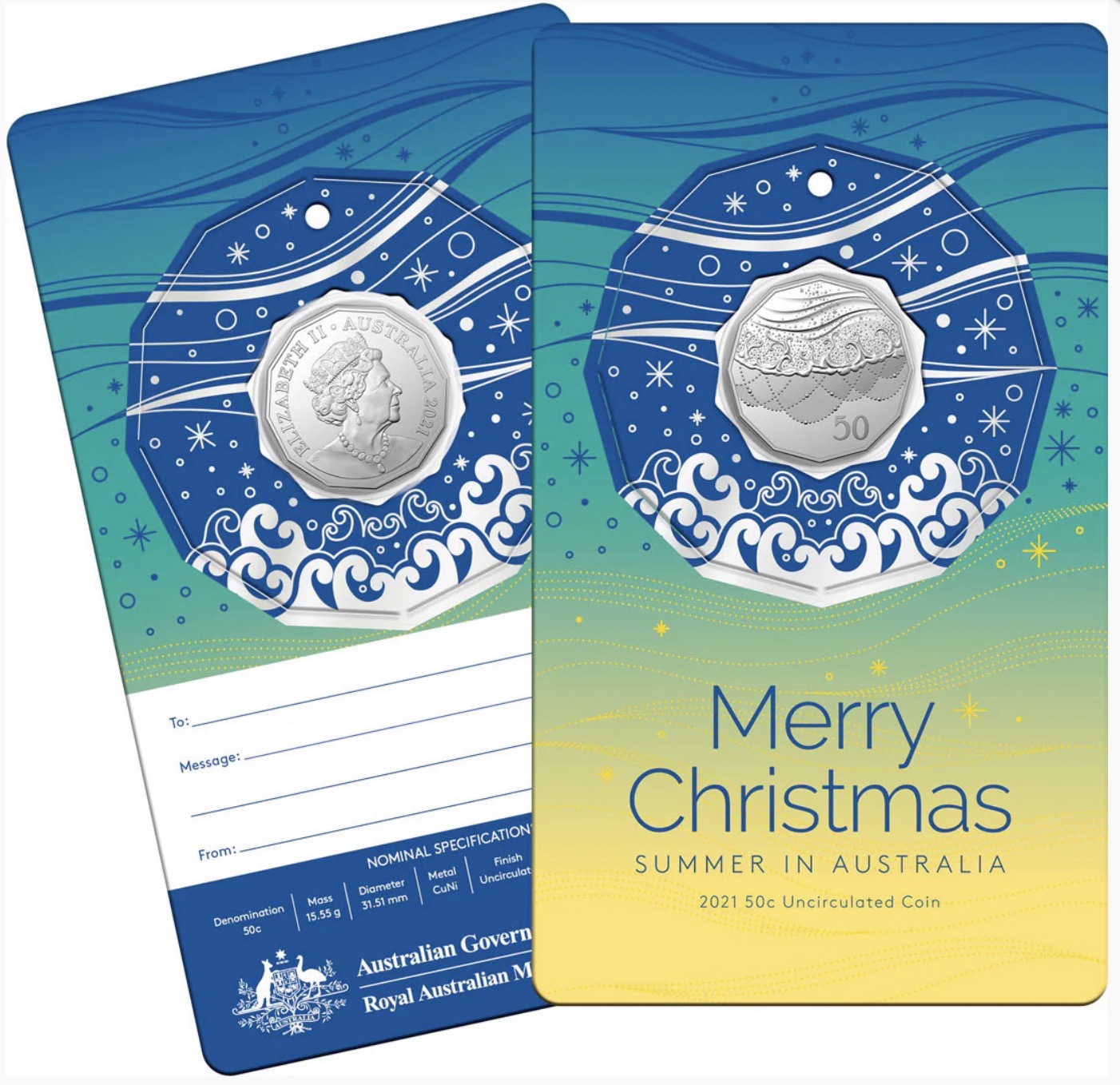 2021 Royal Australian Mint Summer in Australia 5 Coin 50 Cent Set