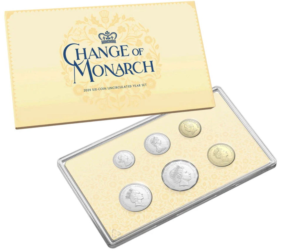 2024 Six Coin Uncirculated Set – Change of Monarch | Royal Australian Mint