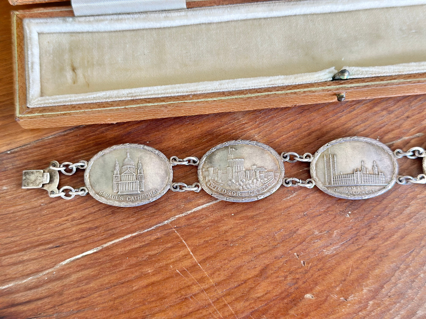 1945 Sterling Silver Landmark Bracelet by Lonwick Industries | Post-War London Icons