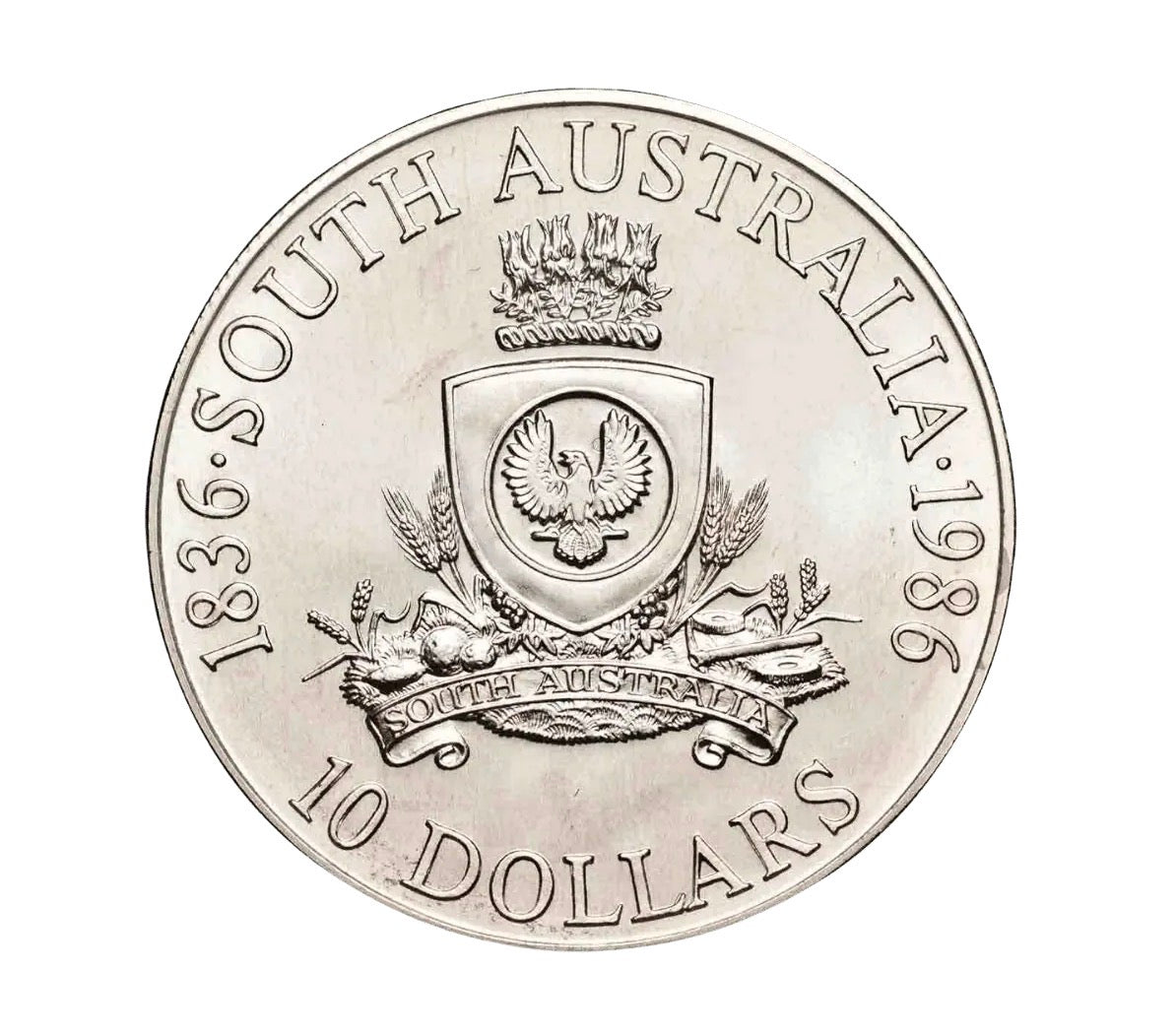 1986 South Australian Jubilee 150 $10 Silver Proof Coin