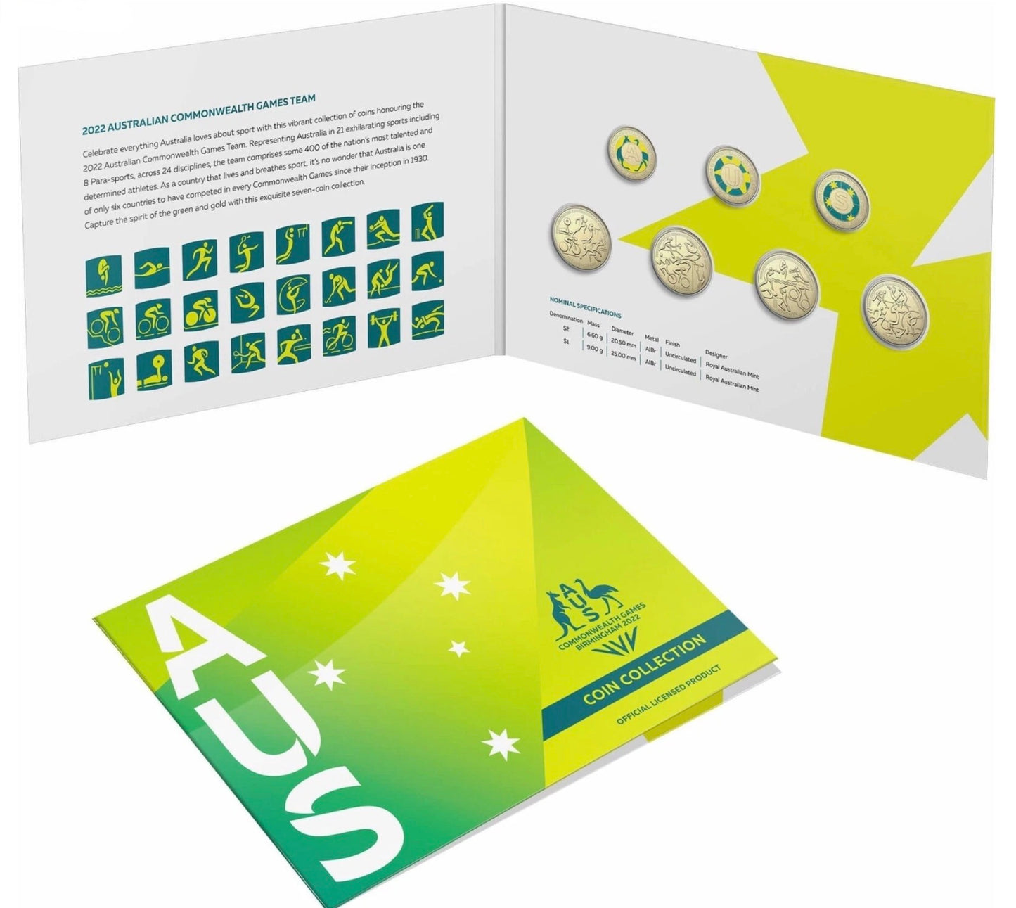 2022 Australian Commonwealth Games Team Seven Coin Collection | Royal Australian Mint