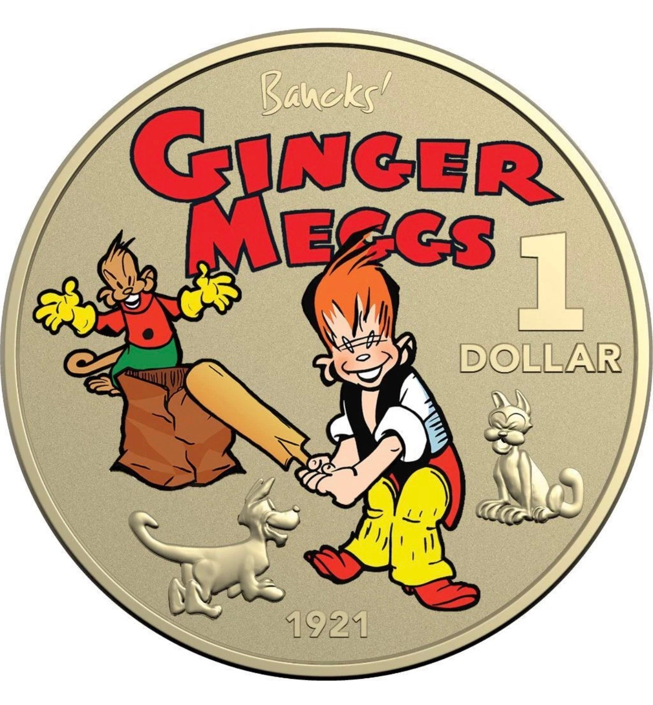 2021 Centenary of Ginger Meggs Coloured $1 Two-Coin Set – Royal Australian Mint