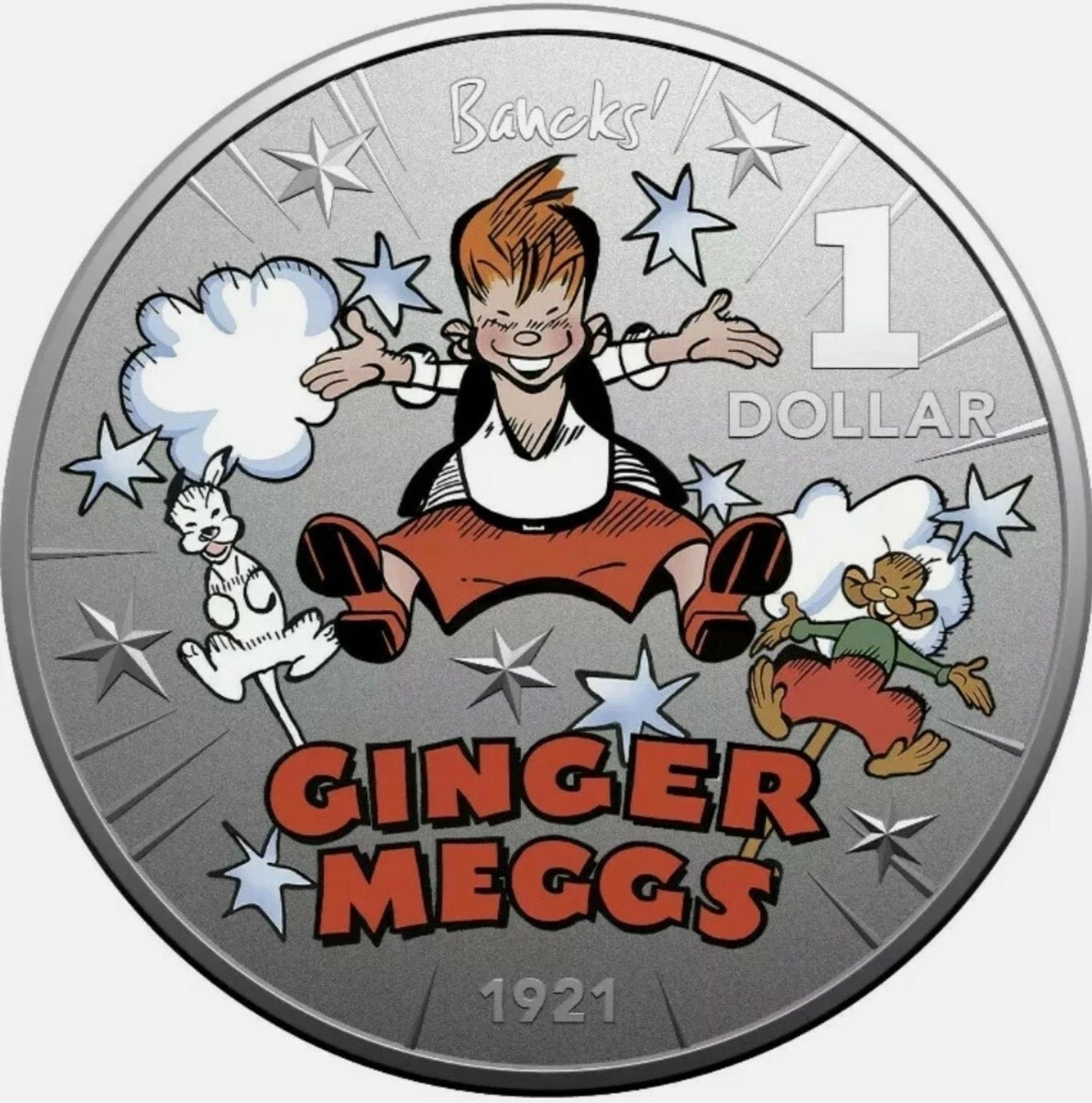 2021 Centenary of Ginger Meggs Coloured ½oz Silver $1 Two-Coin Set – Royal Australian Mint