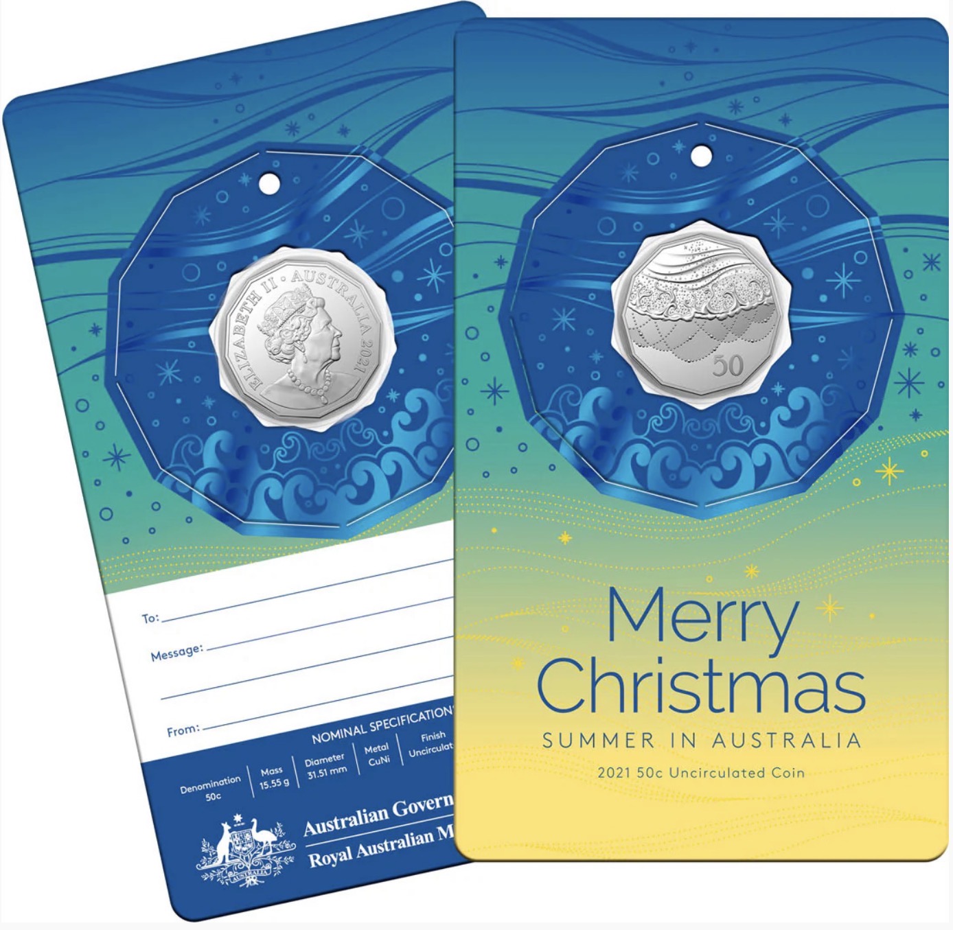 2021 Royal Australian Mint Summer in Australia 5 Coin 50 Cent Set