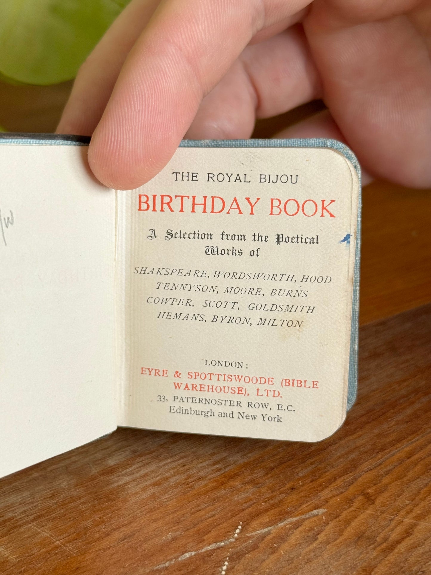 Royal Bijou Miniature Birthday Book | Hallmarked Silver Front | Chester 1906