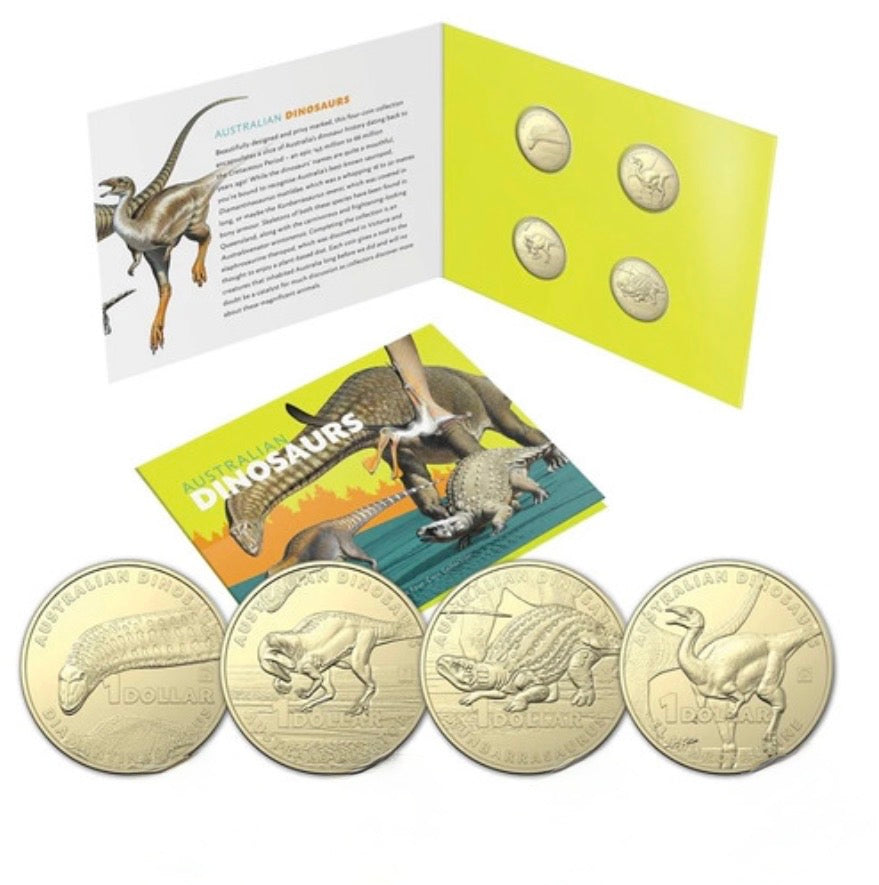 2022 Australian Dinosaurs Four $1 Coin Collection | Royal Australian Mint