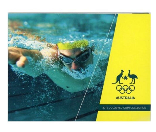 2016 Australian Olympic Team Coloured $2 Five-Coin Collection – Swimming Cover