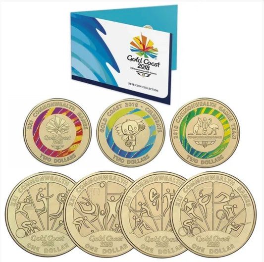 2018 Gold Coast Commonwealth Games Seven-Coin Collection
