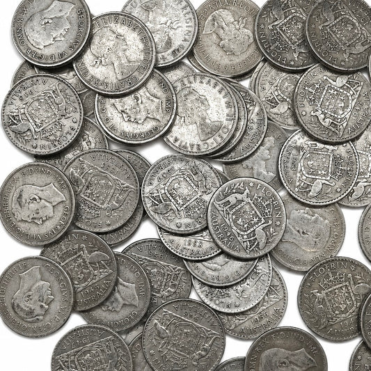 Australian 50% Silver Florin (1946–1963) – Random Date