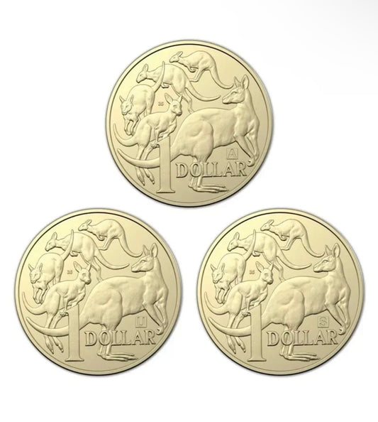 2019 Australia’s Dollar Discovery A, U & S Privy Mark $1 Coin Set – Circulated