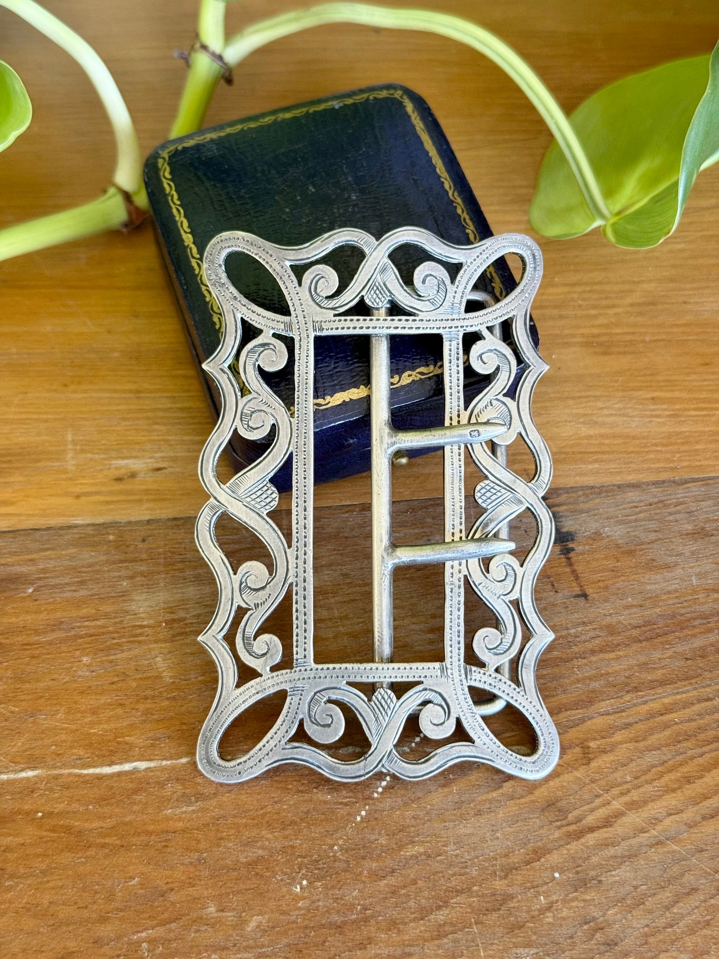 Antique Sterling Silver Belt Buckle – Ornate Victorian Design Birmingham, 1899 | Saunders & Shepherd