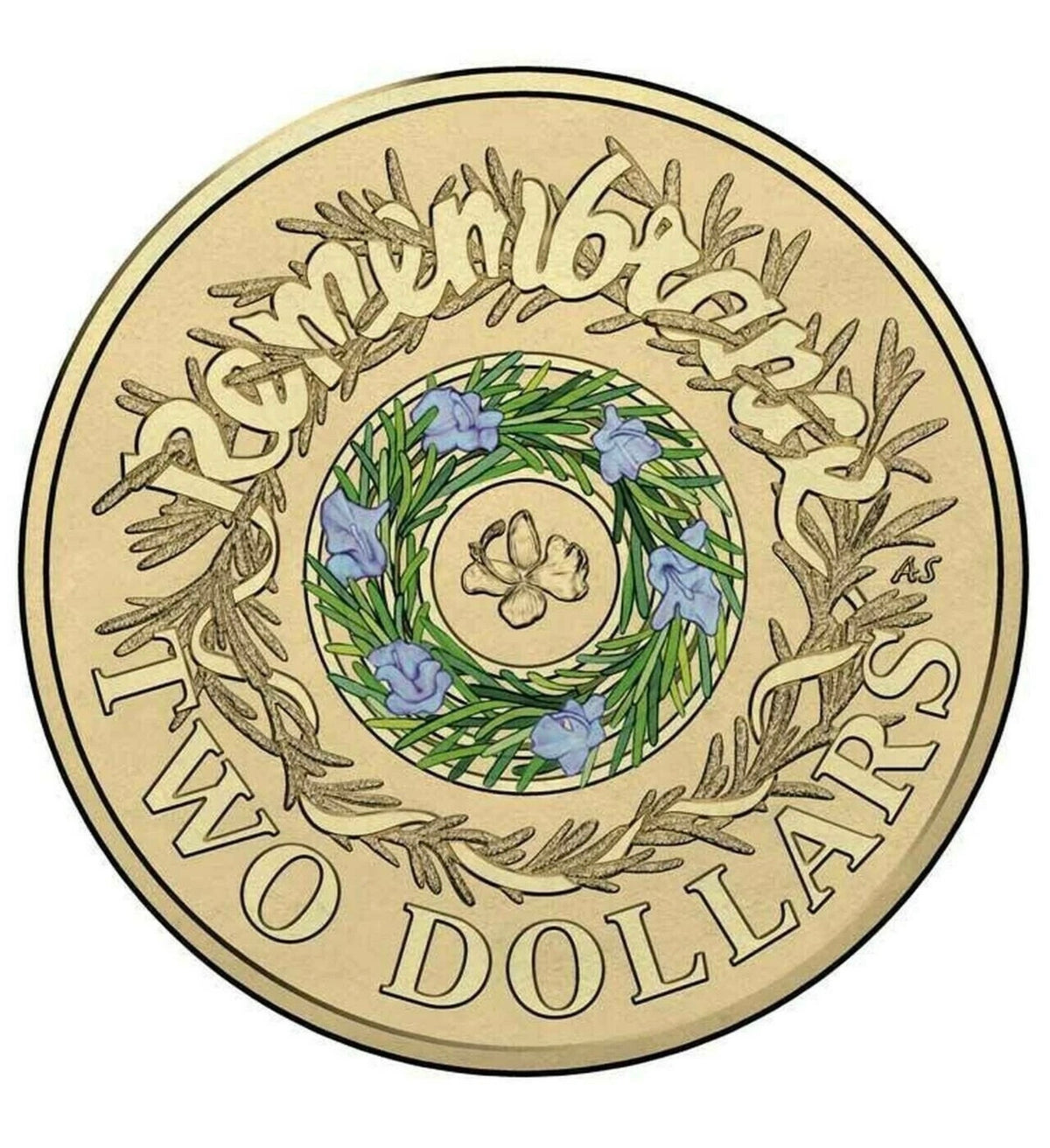 2017 Australian $2 Rosemary Remembrance Day Coloured Uncirculated Coin – Premium Lighthouse Capsule