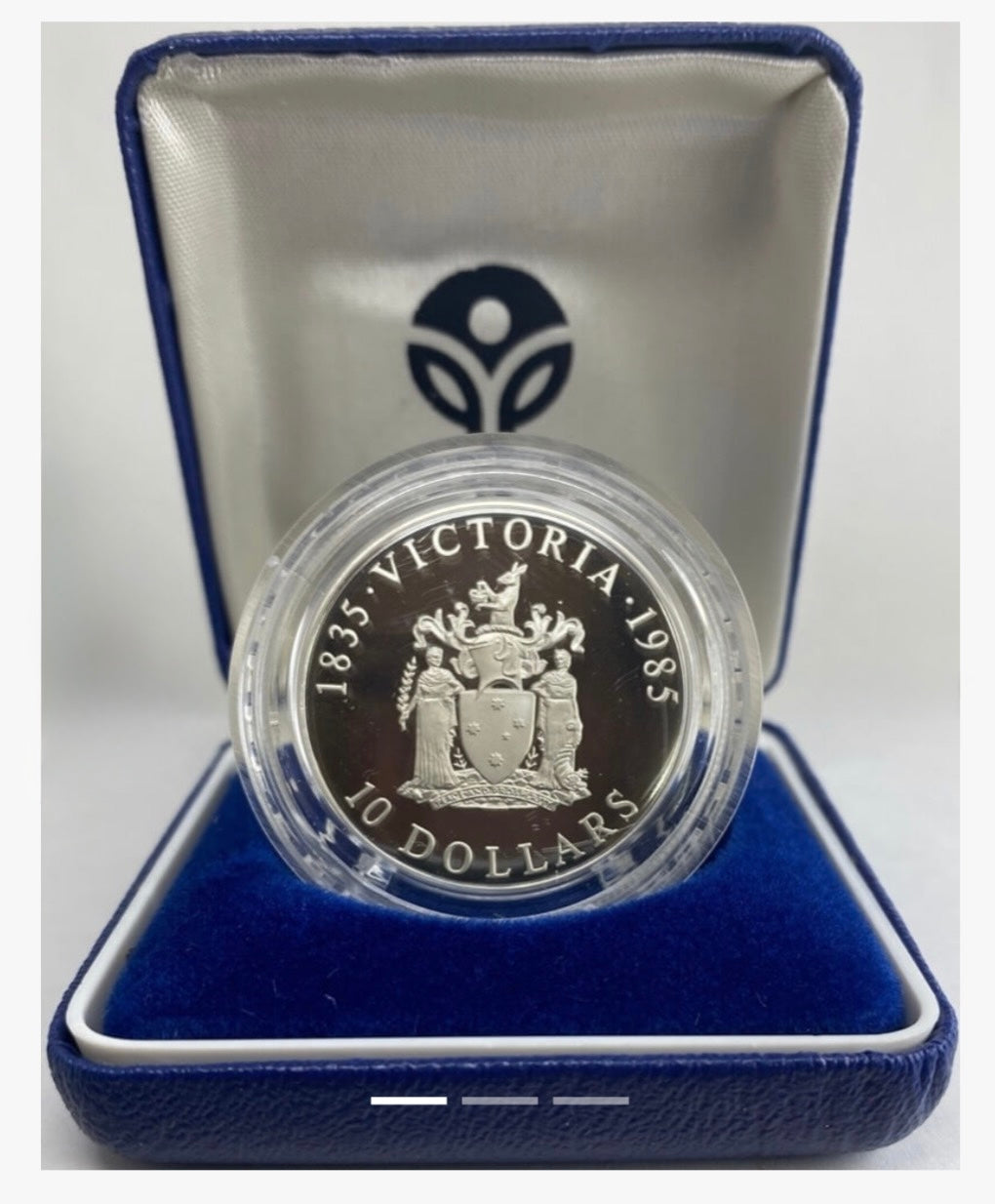 1985 Australian $10 Victoria State Series Sterling Silver Proof Coin