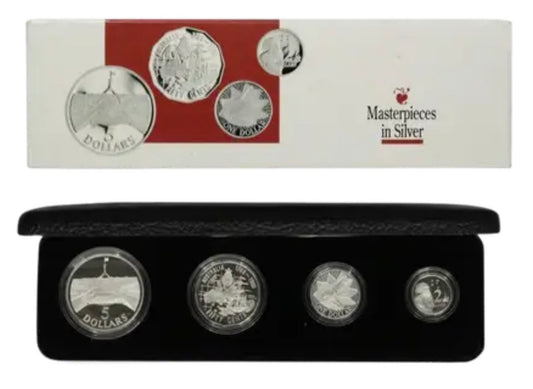 1988 Australian Masterpieces in Silver – Bicentenary Four-Coin Proof Set