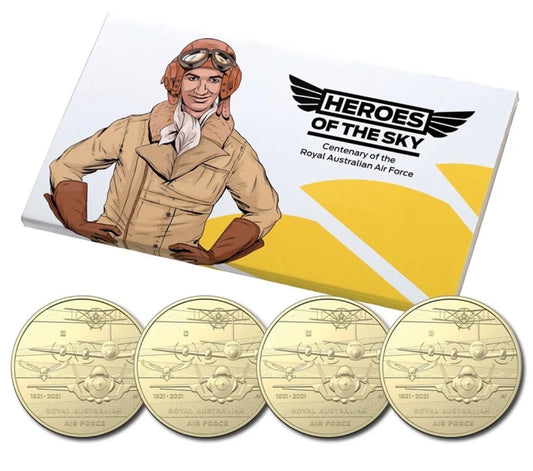 2021 Heroes of the Sky $1 Mintmark & Privy Mark Four-Coin Uncirculated Set