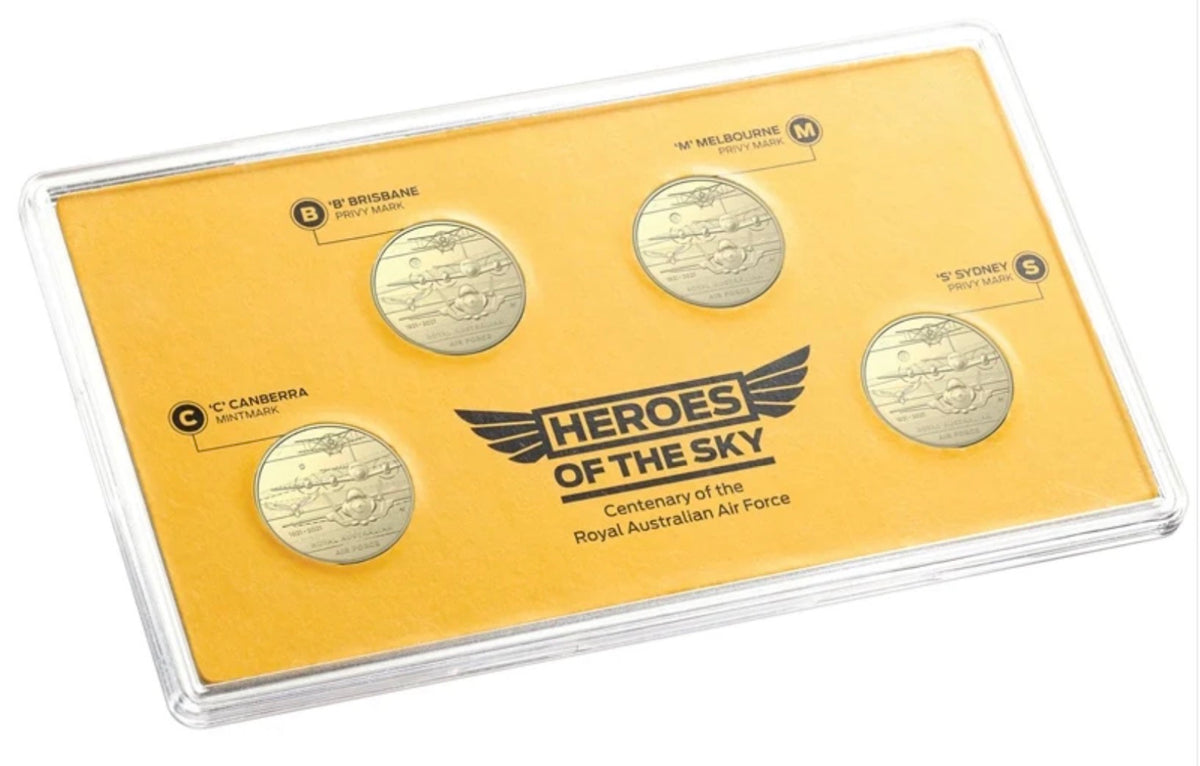 2021 Heroes of the Sky $1 Mintmark & Privy Mark Four-Coin Uncirculated Set
