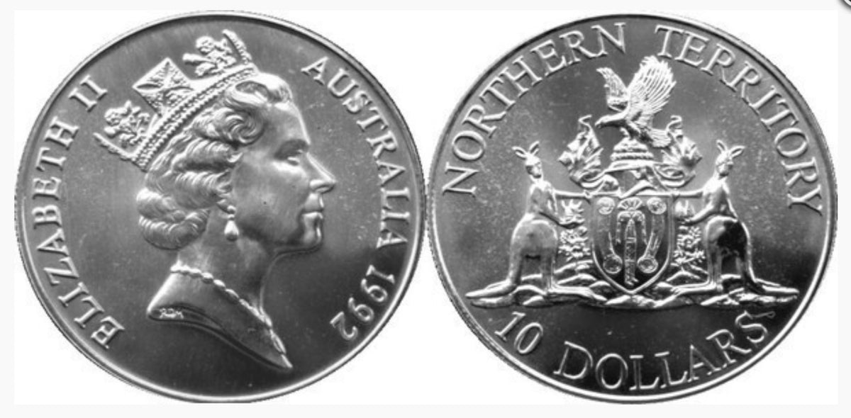 1992 $10 Silver Uncirculated Coin – Northern Territory State Series