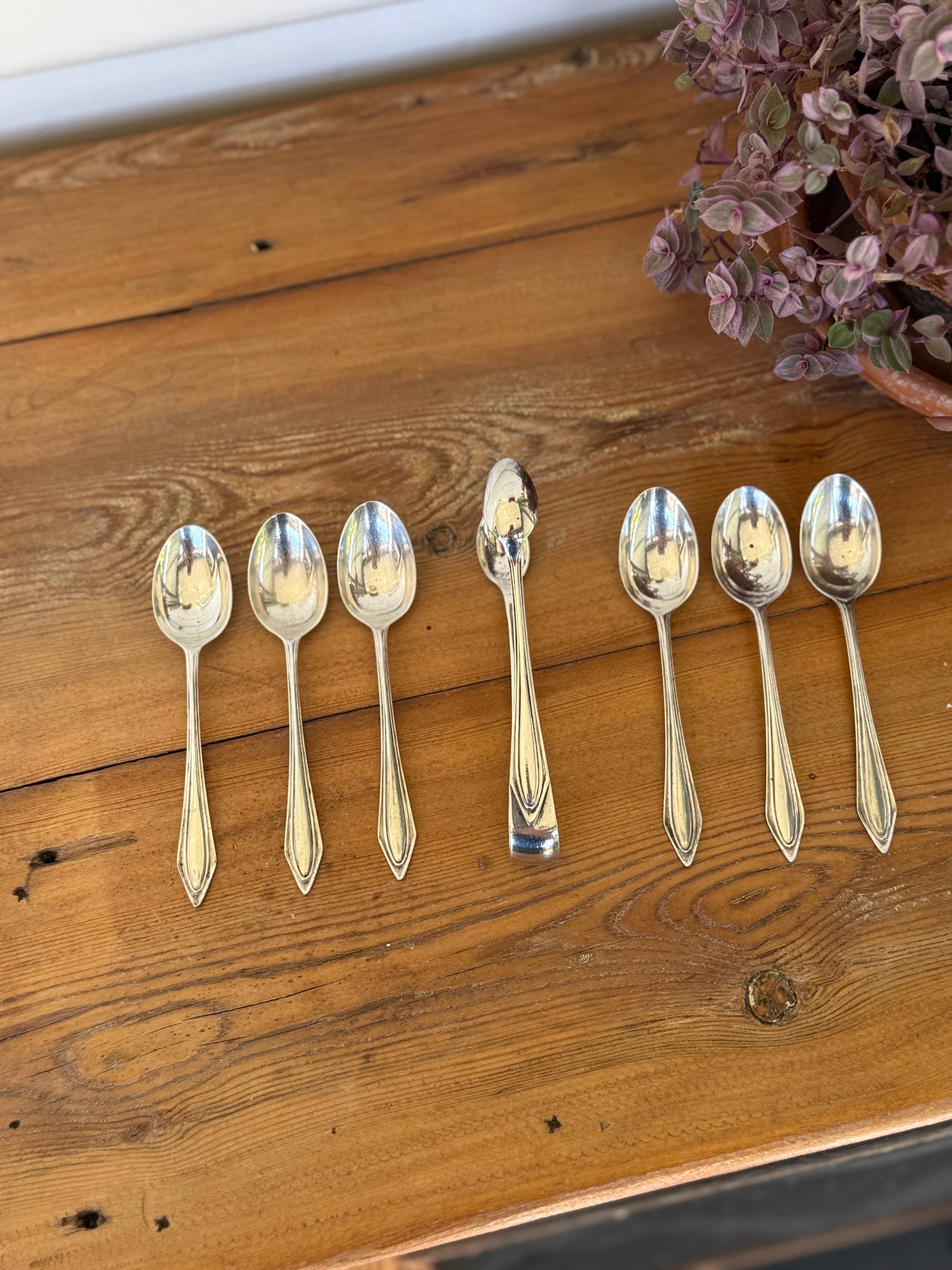 1937 Arthur Price Sterling Silver Teaspoon Set & Sugar Tongs – Birmingham Hallmarked